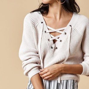 Kendall and Kylie Lace up Sweater